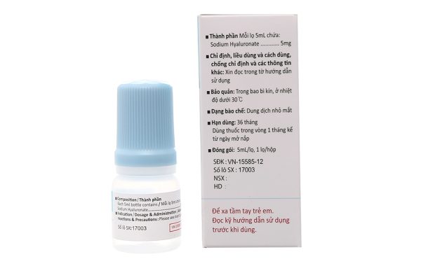 Dung dịch nhỏ mắt Hameron 5mg giảm khô mắt lọ 5ml