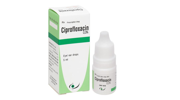 Dung dịch nhỏ mắt, tai Ciprofloxacin 0.3% Bidiphar trị nhiễm khuẩn mắt, tai lọ 5ml