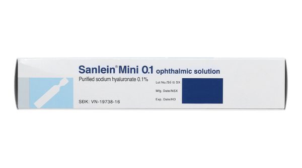 Dung dịch nhỏ mắt Sanlein Mini 0.1% trị rối loạn biểu mô kết - giác mạc (30 ống x 0.4ml)