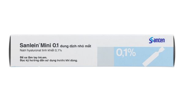Dung dịch nhỏ mắt Sanlein Mini 0.1% trị rối loạn biểu mô kết - giác mạc (30 ống x 0.4ml)