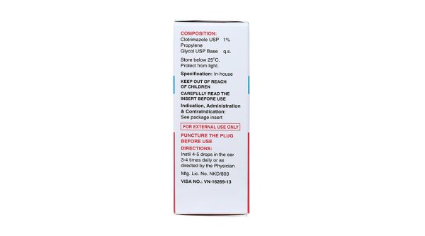 Dung dịch nhỏ tai Candid 1% trị nấm tai chai 15ml