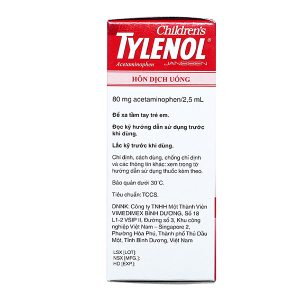 Hỗn dịch uống Children's Tylenol 80mg/2.5ml giảm đau, hạ sốt chai 60ml