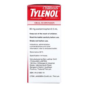 Hỗn dịch uống Children's Tylenol 80mg/2.5ml giảm đau, hạ sốt chai 60ml