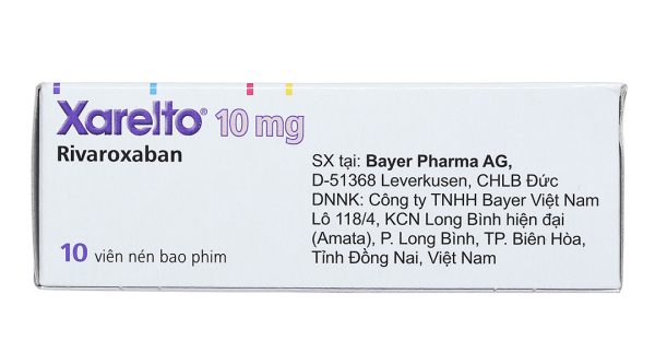 Xarelto 10mg phòng ngừa thuyên tắc huyết khối tĩnh mạch (1 vỉ x 10 viên)