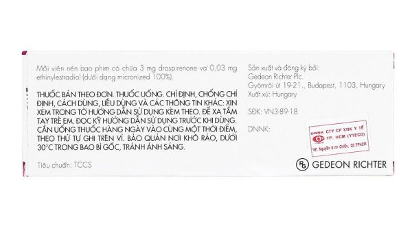Rosina thuốc tránh thai hằng ngày (1 vỉ x 21 viên)