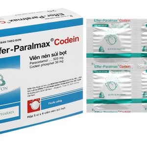 Viên sủi Effer-Paralmax Codein giảm đau cấp tính ở mức độ trung bình (5 vỉ x 4 viên)