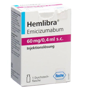 Thuốc tiêm Hemlibra 60mg/0,4ml trị dự phòng chảy máu ở bệnh tan máu lọ 0.4ml