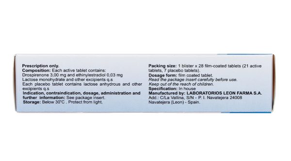 Rosepire 3mg/0.03mg thuốc tránh thai hằng ngày (1 vỉ x 28 viên)