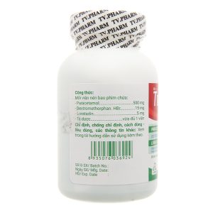 Travicol Flu trị các chứng cảm cúm lọ 100 viên