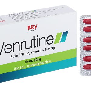 Venrutine trị trĩ, xuất huyết dưới da, vết bầm máu, suy tĩnh mạch (3 vỉ x 10 viên)