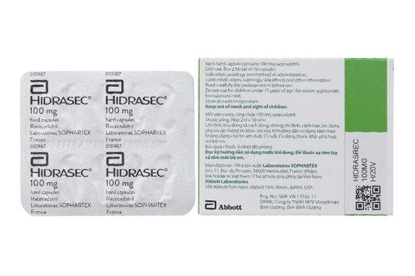 Hidrasec 100mg trị tiêu chảy (2 vỉ x 10 viên)