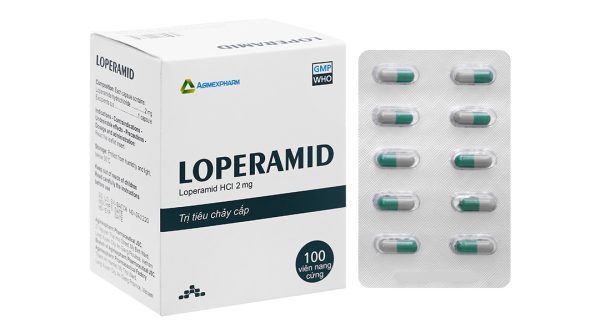 Loperamid Agimexpharm 2mg trị hàng đầu trong tiêu chảy cấp (10 vỉ x 10 viên)