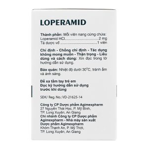 Loperamid Agimexpharm 2mg trị hàng đầu trong tiêu chảy cấp (10 vỉ x 10 viên)