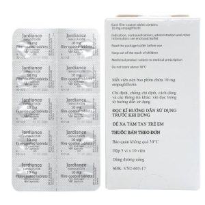Jardiance 10mg trị đái tháo đường tuýp 2, suy tim, bệnh thận mạn tính (3 vỉ x 10 viên)
