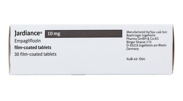 Jardiance 10mg trị đái tháo đường tuýp 2, suy tim, bệnh thận mạn tính (3 vỉ x 10 viên)