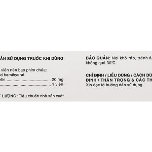 Parokey 20mg trị trầm cảm, rối loạn lo âu (3 vỉ x 10 viên)