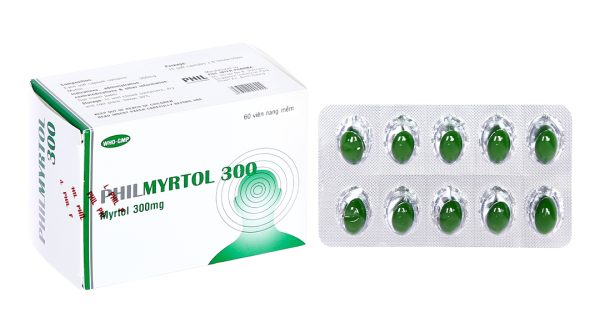 Philmyrtol 300 làm loãng đàm trong viêm phế quản, viêm xoang mũi (6 vỉ x 10 viên)
