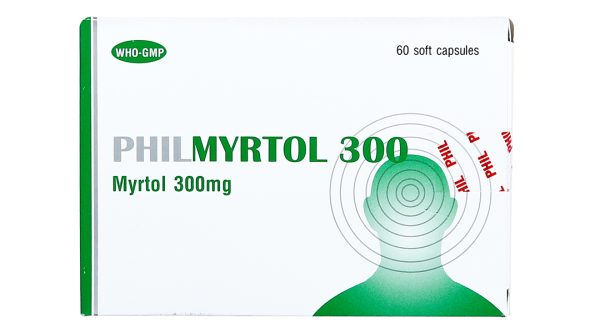 Philmyrtol 300 làm loãng đàm trong viêm phế quản, viêm xoang mũi (6 vỉ x 10 viên)