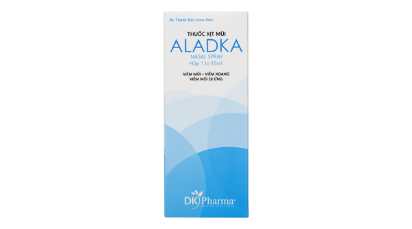 Thuốc xịt mũi Aladka trị viêm mũi, viêm xoang, viêm mũi dị ứng lọ 15ml