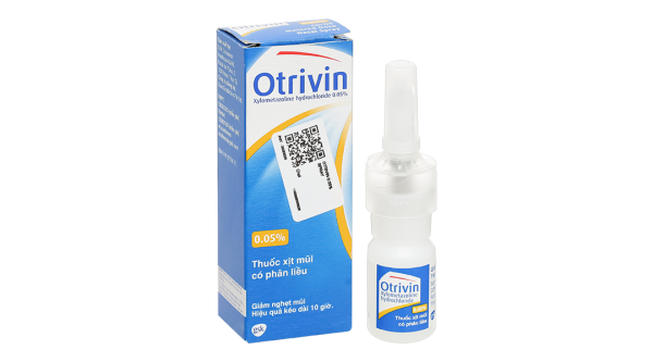 Dung dịch xịt mũi Otrivin 0.05% giảm triệu chứng nghẹt mũi, viêm mũi dị ứng chai 10ml