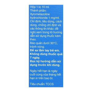 Dung dịch xịt mũi Otrivin 0.1% giảm triệu chứng nghẹt mũi, viêm mũi dị ứng chai 10ml