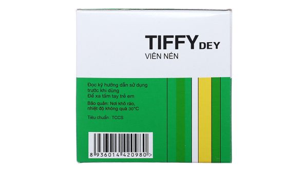 Tiffy Dey trị các triệu chứng cảm cúm, cảm lạnh (25 vỉ x 4 viên)