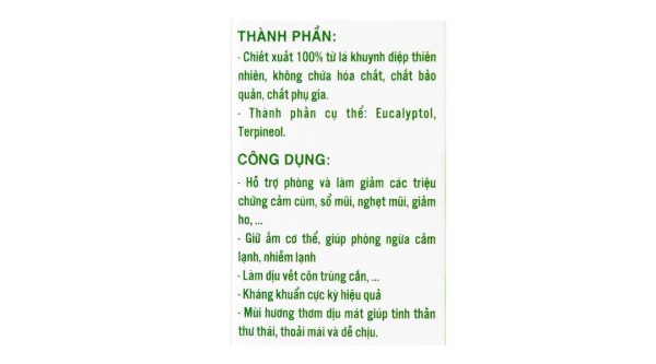 Tinh dầu khuynh diệp Mệ Đoan giữ ấm, giảm ho cho bé chai 30ml