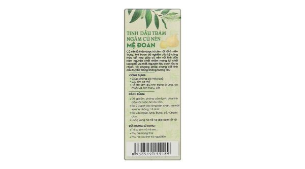 Tinh Dầu Tràm Ngâm Củ Nén Mệ Đoan giữ ấm cơ thể chai 50ml