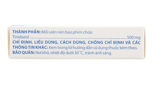 Tinidazol Domesco 500mg dự phòng và trị nhiễm khuẩn (1 vỉ x 4 viên)