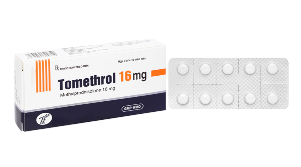 Tomethrol 16mg kháng viêm, ức chế miễn dịch (3 vỉ x 10 viên)