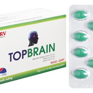 Topbrain giúp tăng tuần hoàn máu, cải thiện thiểu năng tuần hoàn não (6 vỉ x 10 viên)