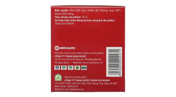 Trà Diabetna giúp ổn định đường huyết hộp 25 gói x 1.5g