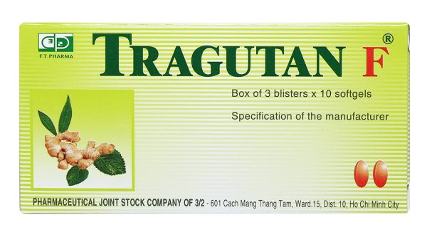 Tragutan F trị ho do dị ứng, sát khuẩn hô hấp (3 vỉ x 10 viên)