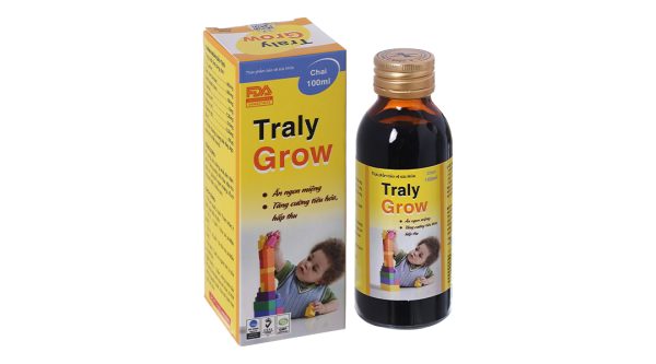 Dung dịch Traly Grow hỗ trợ hấp thu, tiêu hóa tốt chai 100ml