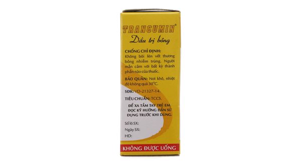 Dầu bôi Trancumin trị bỏng, mau lành vết thương chai 25ml