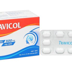 Travicol 500mg giảm đau, hạ sốt (10 vỉ x 10 viên)