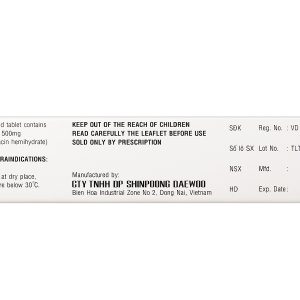 Triflox 500mg trị nhiễm khuẩn (3 vỉ x 10 viên)