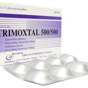 Trimoxtal 500/500 điều trị bệnh nhiễm khuẩn do vi khuẩn nhạy cảm (2 vỉ x 7 viên)