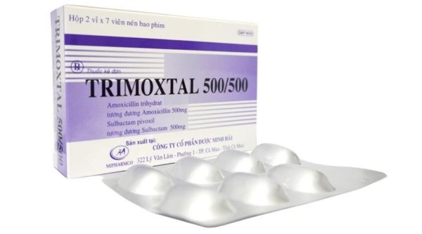 Trimoxtal 500/500 điều trị bệnh nhiễm khuẩn do vi khuẩn nhạy cảm (2 vỉ x 7 viên)