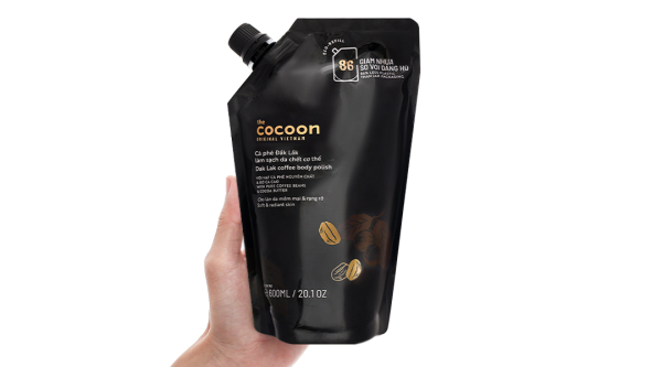 Tẩy tế bào chết Cocoon hạt cà phê làm sạch da chết cơ thể túi 600ml