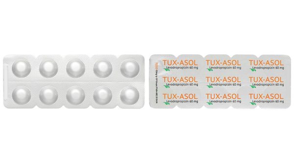 Tux-Asol 60mg điều trị các bệnh phế quản và phổi có kèm ho khan (3 vỉ x 10 viên)