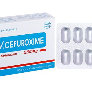 TV.Cefuroxime 250mg trị nhiễm khuẩn thể nhẹ đến vừa (2 vỉ x 10 viên)