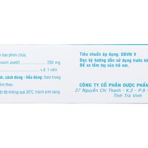TV.Cefuroxime 250mg trị nhiễm khuẩn thể nhẹ đến vừa (2 vỉ x 10 viên)