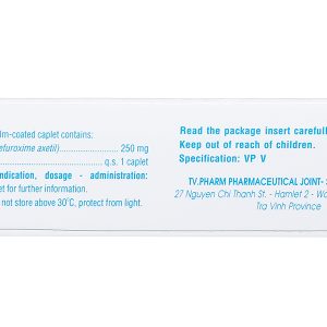 TV.Cefuroxime 250mg trị nhiễm khuẩn thể nhẹ đến vừa (2 vỉ x 10 viên)