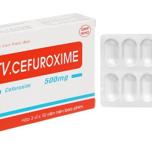 TV.Cefuroxime 500mg trị nhiễm khuẩn (3 vỉ x 10 viên)