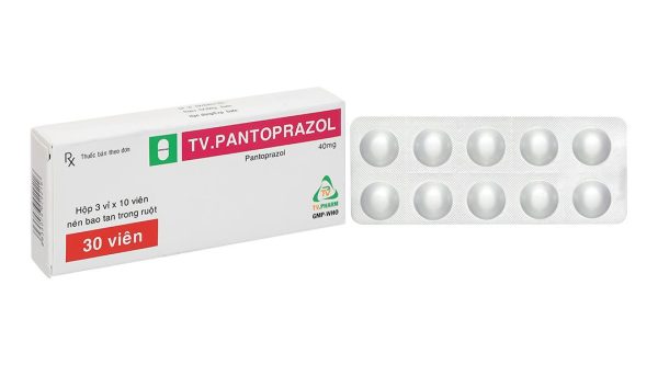 TV. Pantoprazol 40mg điều trị loét dạ dày, tá tràng (3 vỉ x 10 viên)