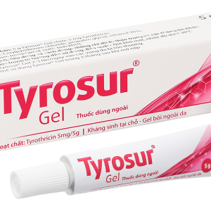 Tyrosur Gel phòng, trị nhiễm khuẩn do các vết thương nhỏ ở bề mặt da tuýp 5g