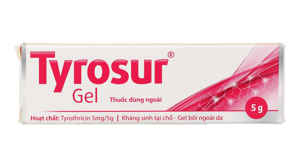 Tyrosur Gel phòng, trị nhiễm khuẩn do các vết thương nhỏ ở bề mặt da tuýp 5g