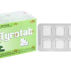 Viên ngậm Tyrotab sát khuẩn, trị viêm họng (10 vỉ x 8 viên)