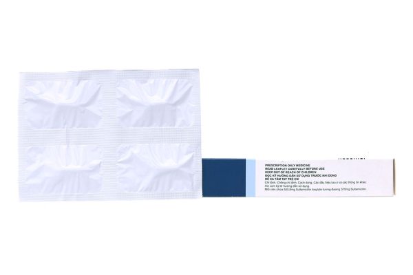 Unasyn 375mg trị nhiễm khuẩn (2 vỉ x 4 viên)